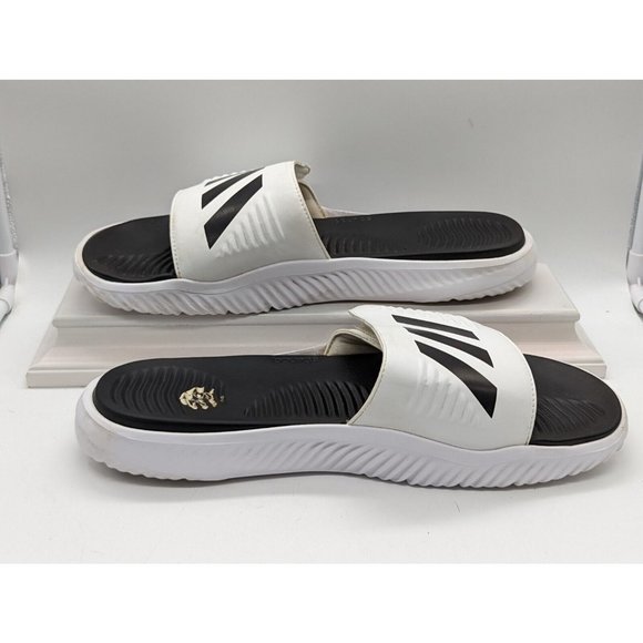 adidas Men\'s Alphabounce Slides - White Black FX1326 Basketball Slippers Sz 13 main image 6